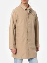 Trench in tessuto elasticizzato beige Elbert con bordino