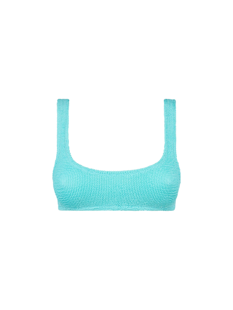 Woman water green crinkle bralette swimsuit - MC2 Saint Barth