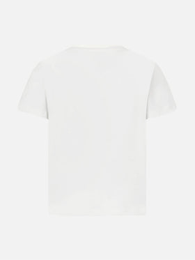 T-shirt da bambina in cotone pesante con stampa Barbie St. Barth | EDIZIONE SPECIALE BARBIE