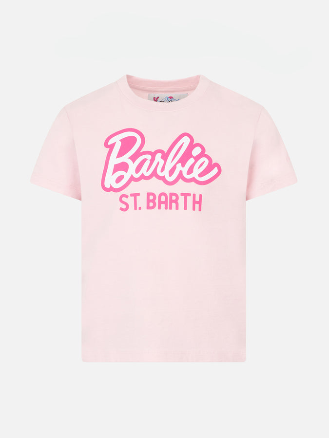 Mc2 Saint Barth T-shirt da bambina in cotone pesante con stampa Barbie St. Barth | EDIZIONE SPECIALE BARBIE