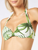 Bralette stampa foglie tropicali