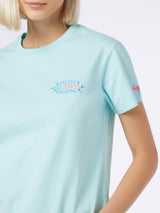 Damen-T-Shirt Emilie aus Baumwolljersey mit Rundhalsausschnitt und Spesso ho Sempre Ragione-Stickerei