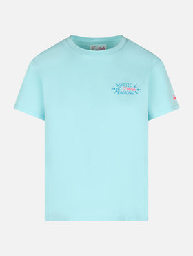 Woman cotton jersey crewneck t-shirt Emilie with Spesso ho Sempre Ragione embroidery | INSULTI LUMINOSI SPECIAL EDITION - MC2 Saint Barth