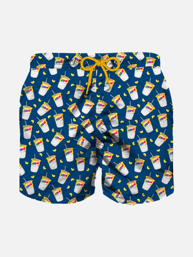 Lightweight fabric swimshorts with Estathè print | ESTATHE' SPECIAL EDITION