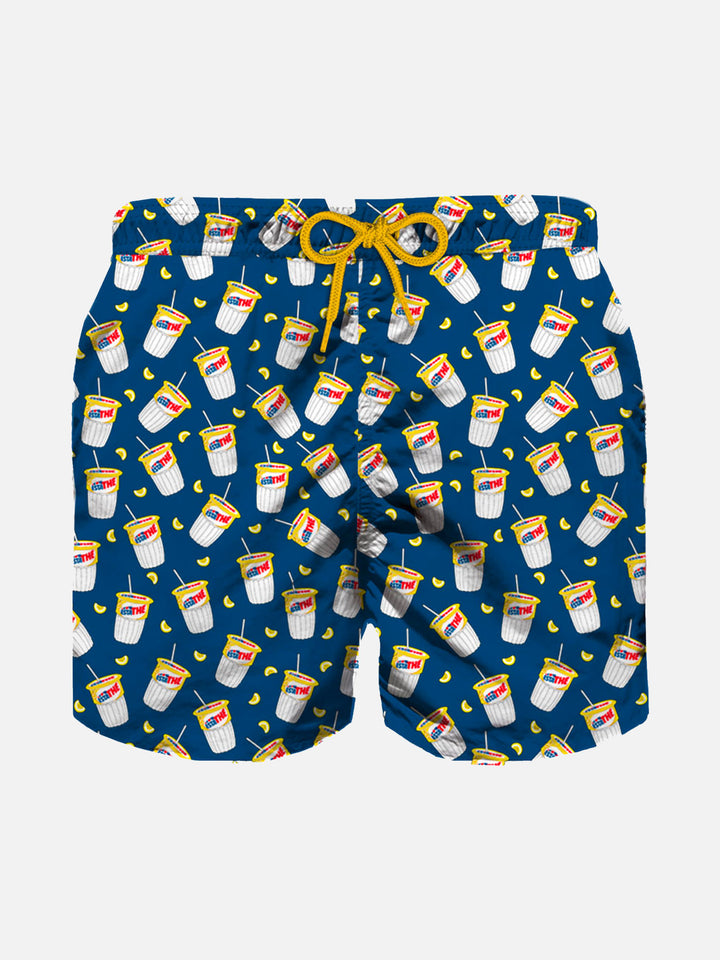 Badehose aus leichtem Stoff mit Estathè-Print | ESTATHE' SPECIAL EDITION