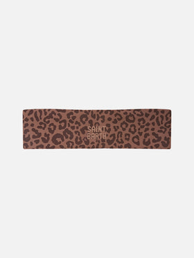 Studio headband with leopard print
