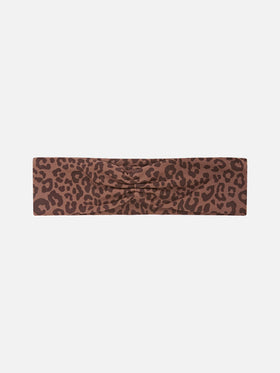 Studio headband with leopard print