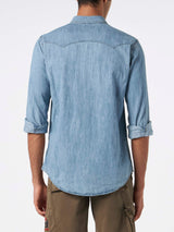 Man denim cotton shirt