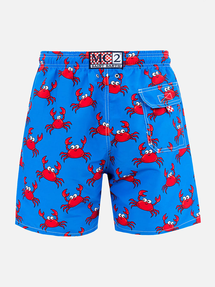 Man mid-length Gustavia swim-shorts with crab print - MC2 Saint Barth