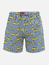 Man mid-length Gustavia swim-shorts with Vespa print | VESPA SPECIAL EDITION