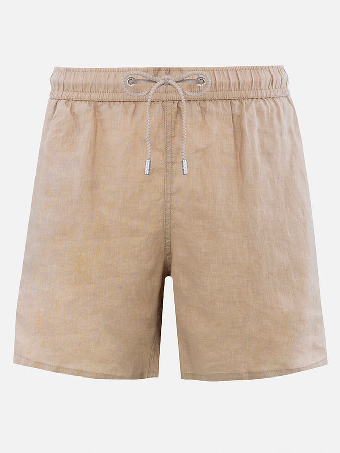 Mc2 Saint Barth Costume da bagno da uomo in lino beige