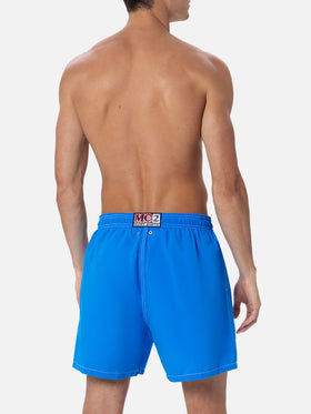 Man mid-length Gustavia swim-shorts with Cryptopuppets placed print| CRYPTOPUPPETS SPECIAL EDITION - MC2 Saint Barth