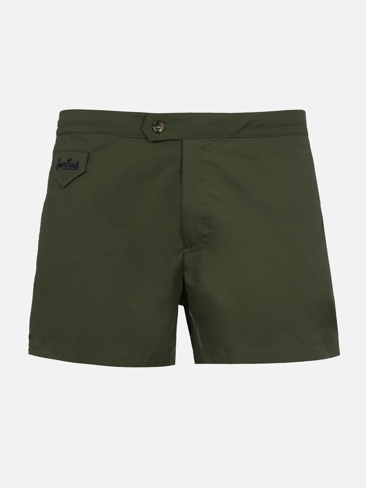 Man military green fitted cut swim shorts Harrys - MC2 Saint Barth