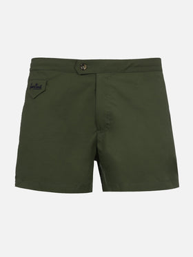 Man military green fitted cut swim shorts Harrys - MC2 Saint Barth