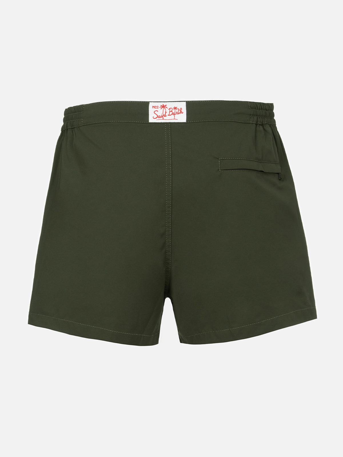 Man military green fitted cut swim shorts Harrys - MC2 Saint Barth