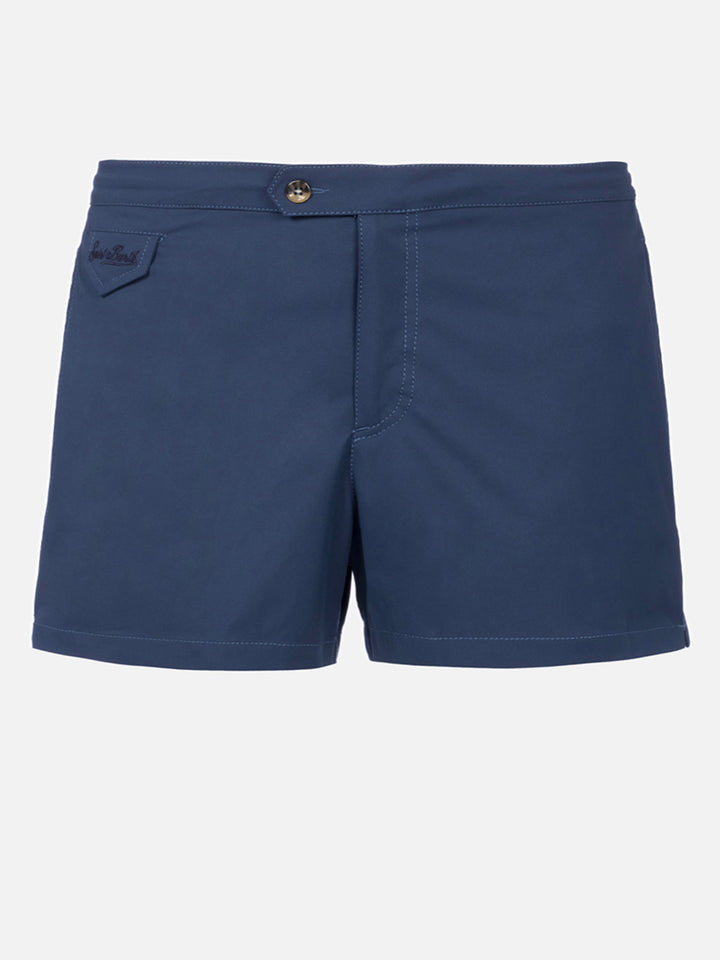 Man navy blue fitted cut swim shorts Harrys