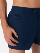 Man navy blue fitted cut swim shorts Harrys