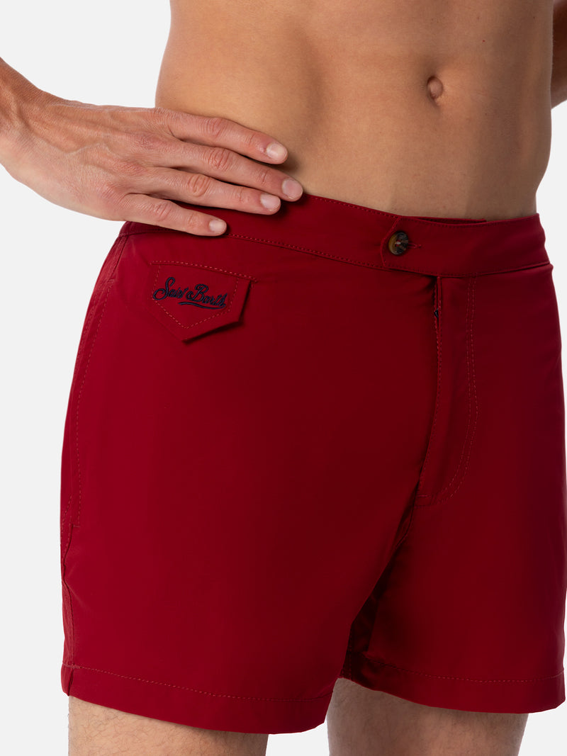 Pantaloncini da bagno uomo Harrys dal taglio aderente bordeaux