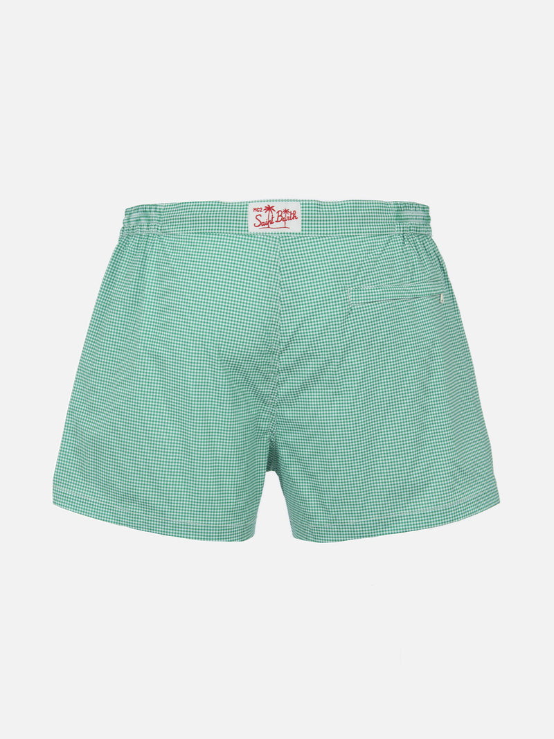 Tailliert geschnittene Herren-Badeshorts Harrys mit Gingham-Print