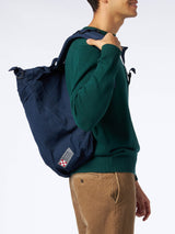 Denim canvas backpack