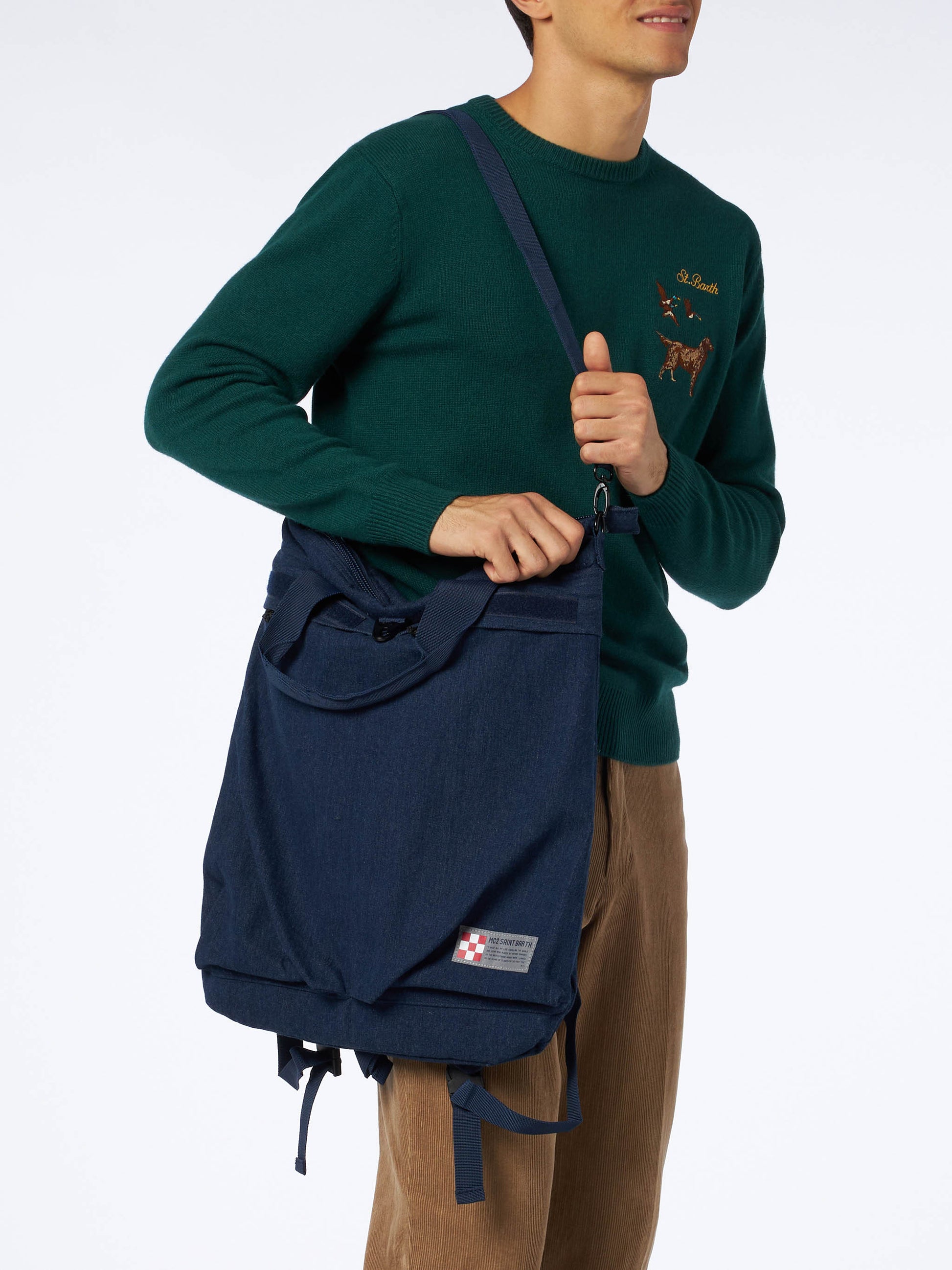 Denim canvas backpack Helmut - MC2 Saint Barth