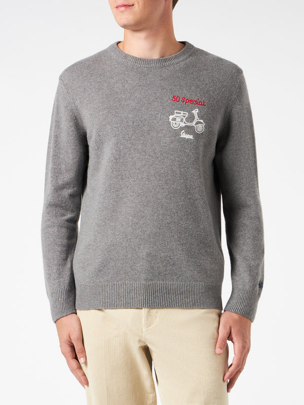 Man crewneck sweater with Vespa embroidery | VESPA© SPECIAL EDITION