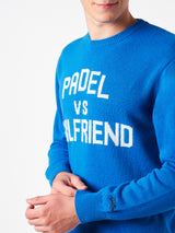 Maglia da uomo girocollo con stampa jacquard Padel vs Girlfriend