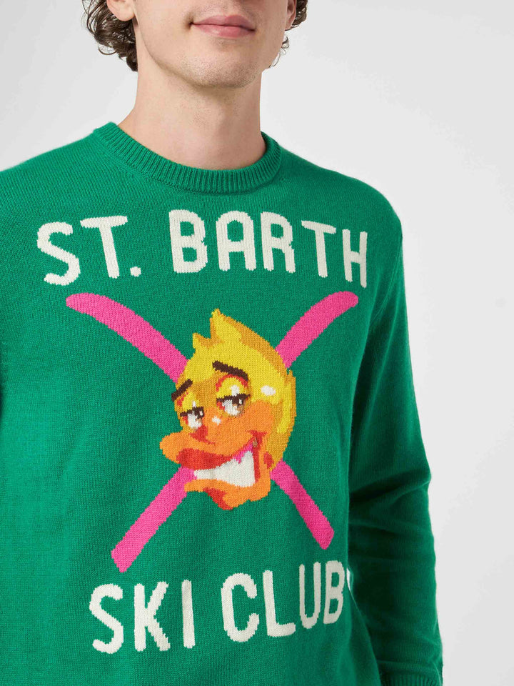 Man crewneck sweater with Crypto Ducky jacquard | CRYPTO PUPPETS SPECIAL EDITION - MC2 Saint Barth