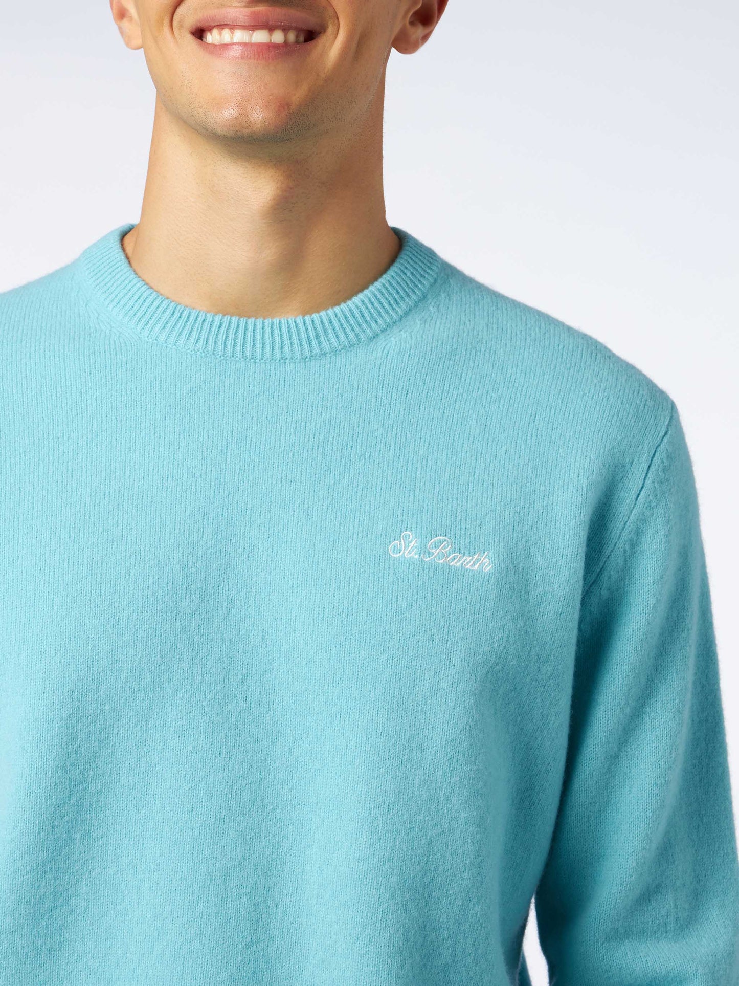 Water green sweater Regent in lambswool