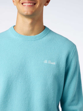 Water green sweater Regent in lambswool