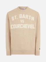 Man sweater with St. Barth VS Courchevel jacquard