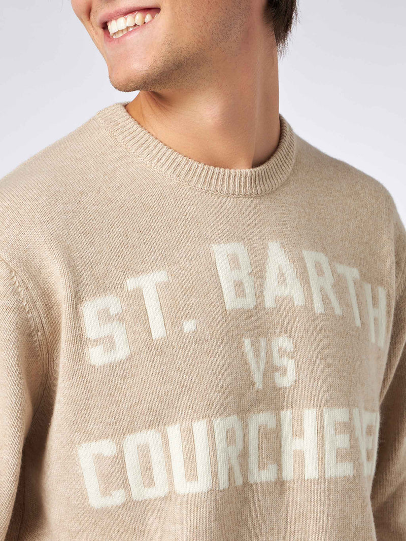 Herrenpullover mit St. Barth VS Courchevel-Aufdruck