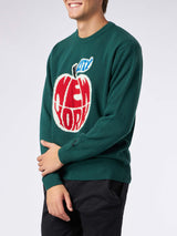 Man sweater with New York apple jacquard