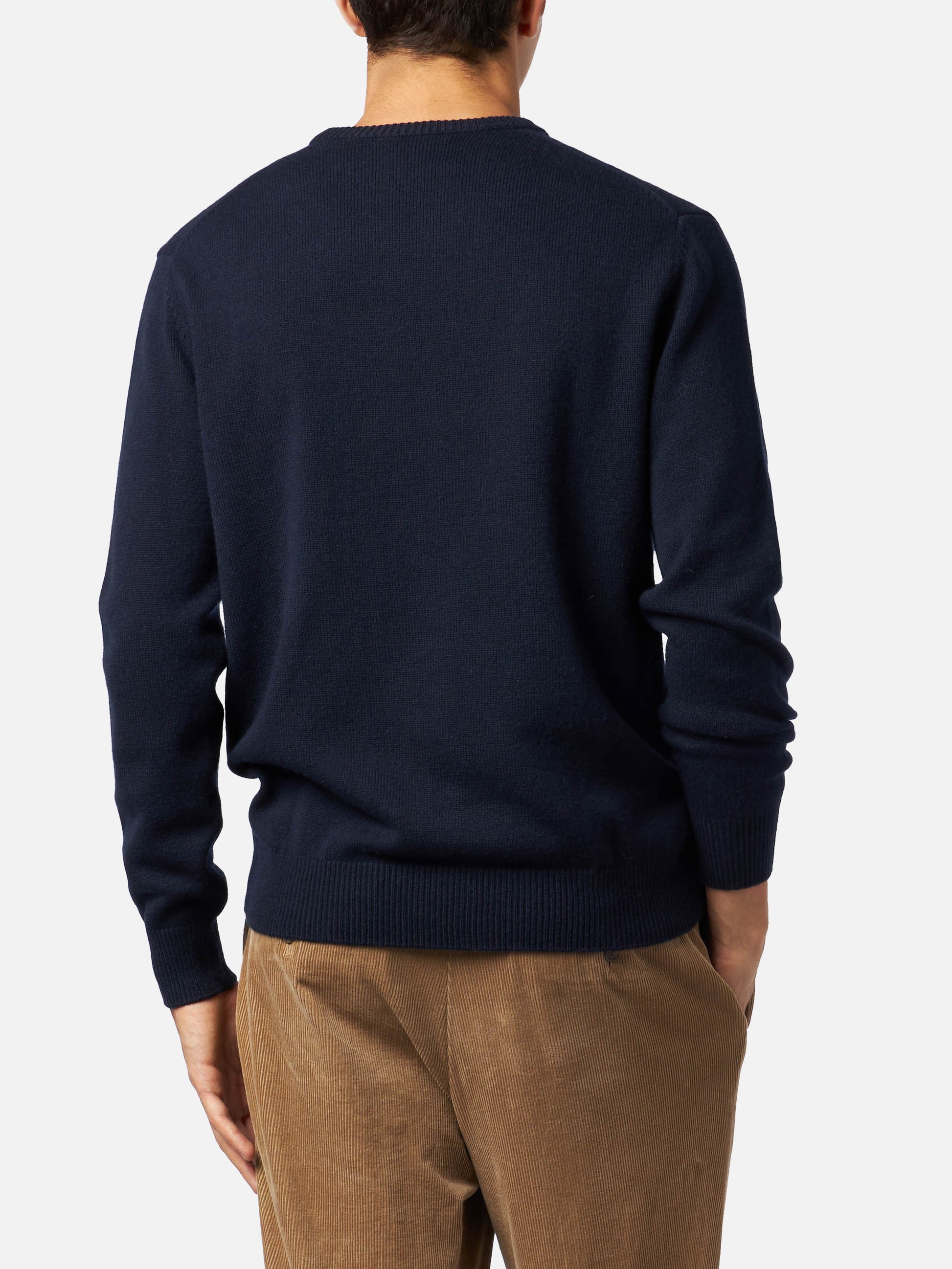 Man crewneck donegal sweater with English pointer jacquard - MC2 Saint Barth