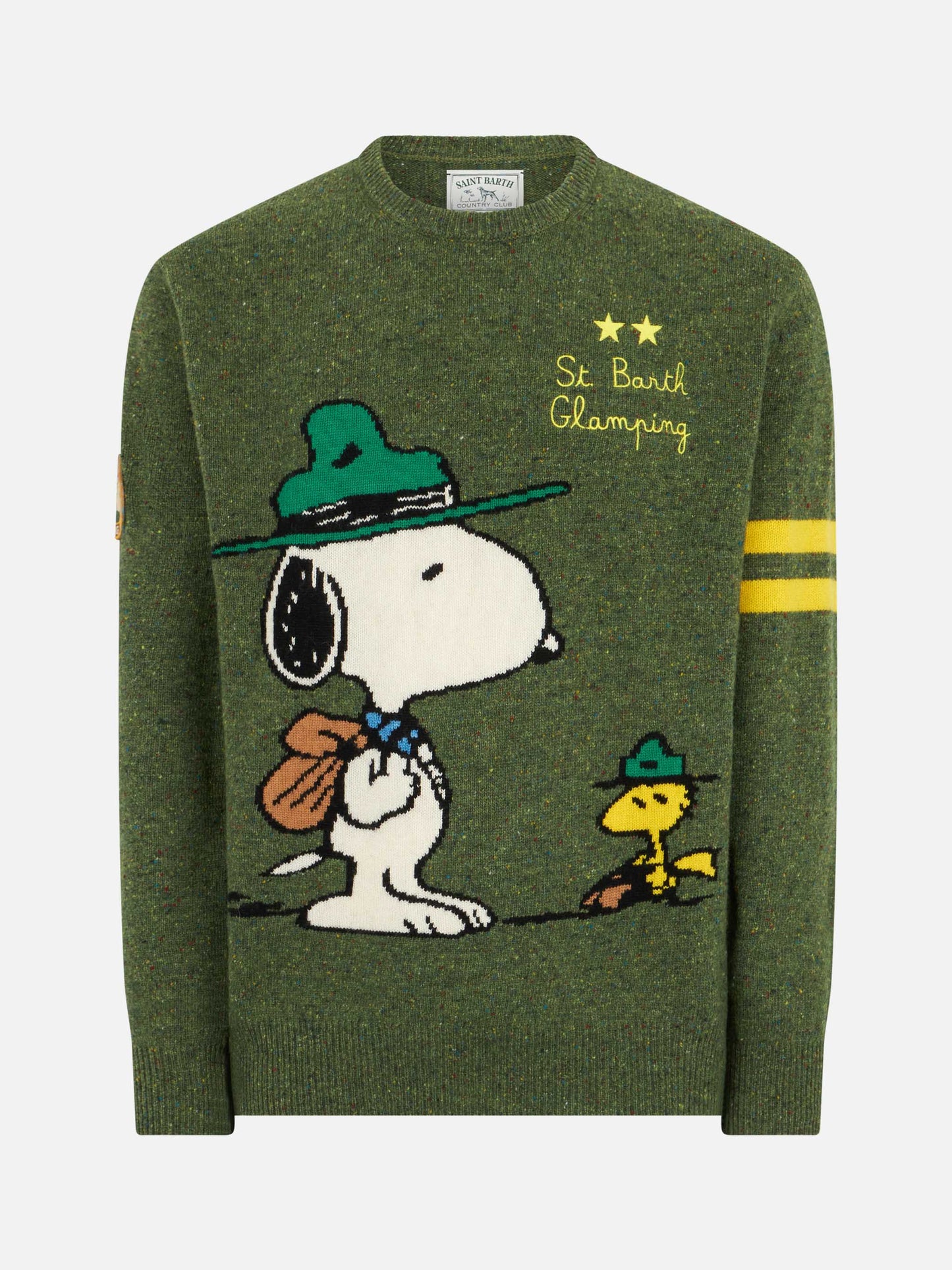 Man crewneck donegal sweater with Snoopy jacquard | SNOOPY - ©PEANUTS SPECIAL EDITION