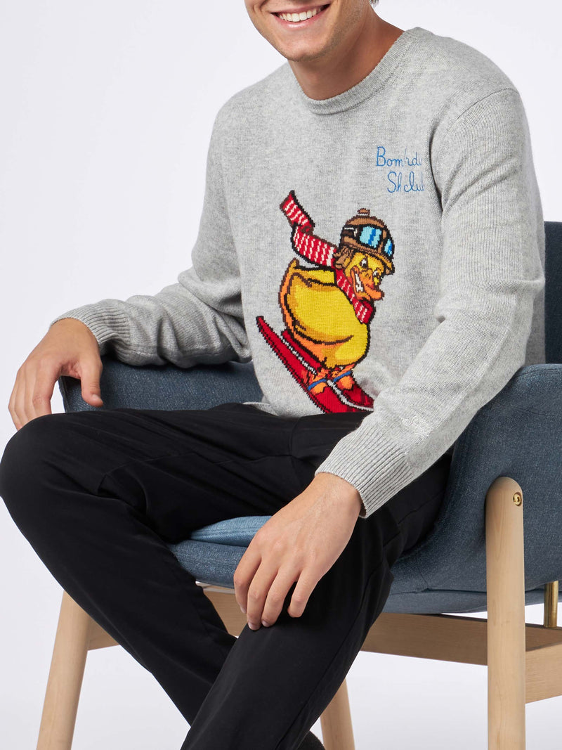 Herren-Pullover mit Rundhalsausschnitt und Crypto Ducky-Jacquard-Print | CRYPTO PUPPETS SONDERAUSGABE