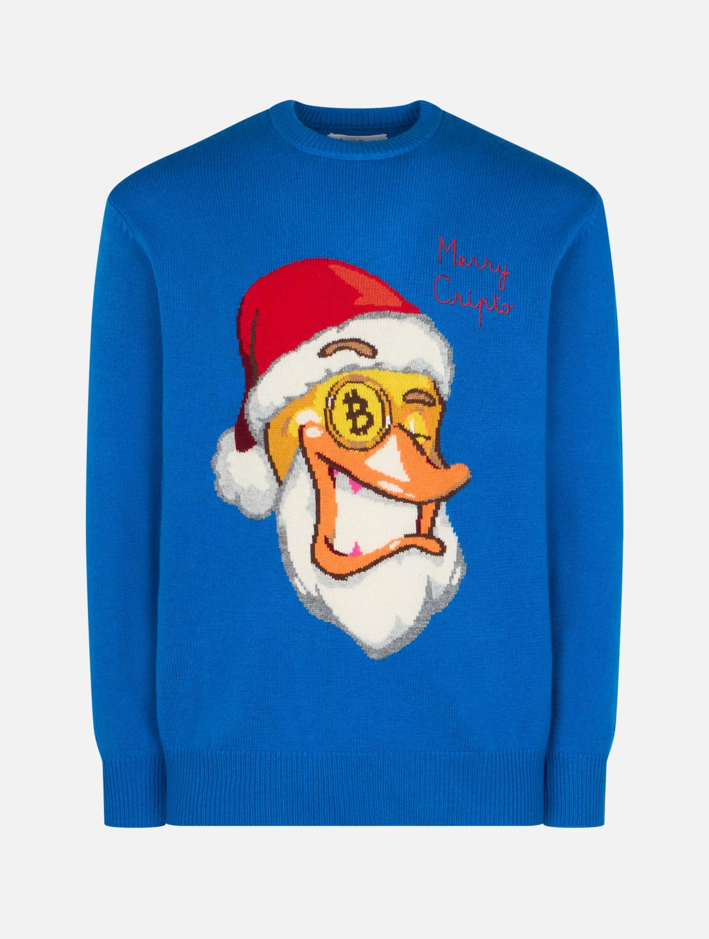 Man crewneck sweater with Crypto Ducky jacquard | CRYPTO PUPPETS SPECIAL EDITION - MC2 Saint Barth