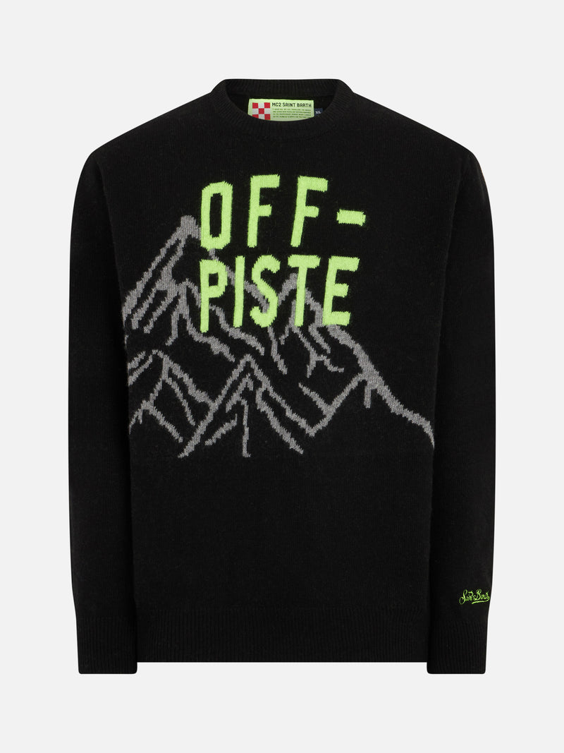 Off-Piste-Herrenpullover in Fluo-Gelb