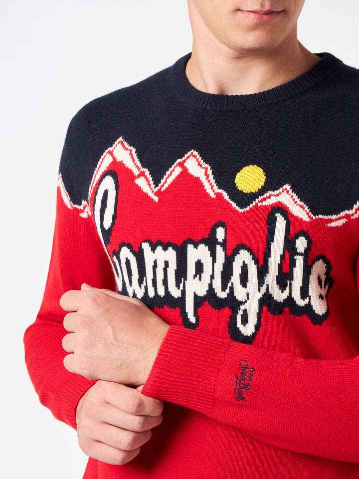Man crewneck sweater with Campiglio sun jacquard - MC2 Saint Barth