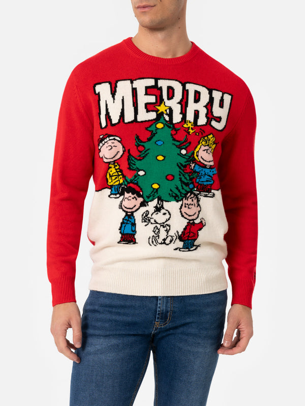 Man red sweater Heron with Peanuts jacquard | SNOOPY PEANUTS SPECIAL EDITION