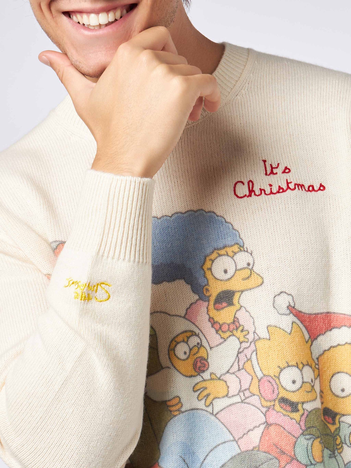 Man crewneck sweater with The Simpson family jacquard | THE SIMPSONS SPECIAL EDITION - MC2 Saint Barth