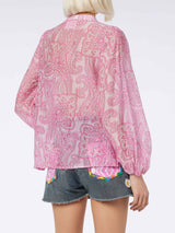 Damen-Bluse aus Seiden-Voile mit Paisley-Muster Harper