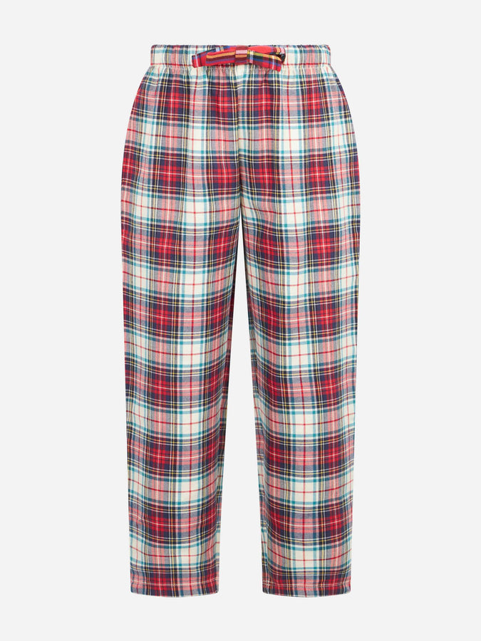 Mc2 Saint Barth Pantaloni del pigiama da bambino con stampa tartan