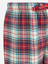 Kid pajama pants with tartan print