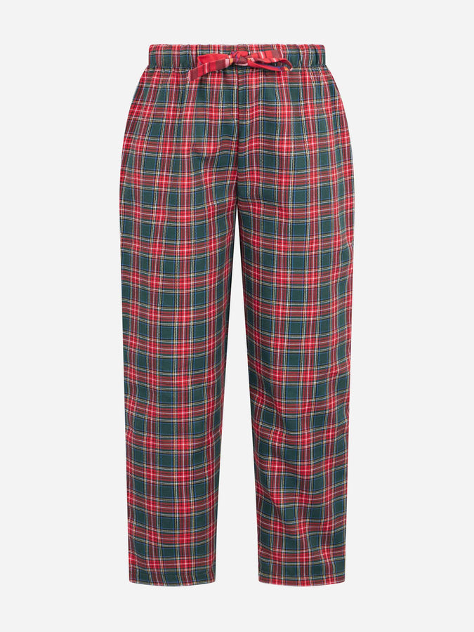 Mc2 Saint Barth Pantaloni del pigiama da bambino con stampa tartan