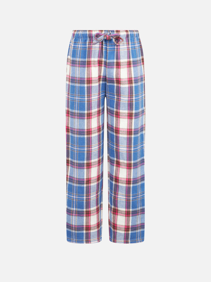 Mc2 Saint Barth Pantaloni del pigiama da bambina con stampa tartan