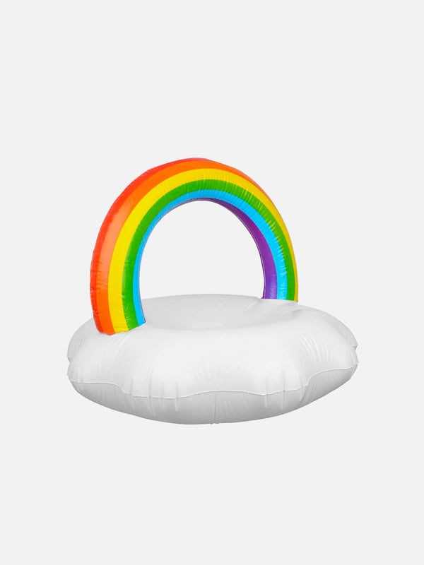 Aufblasbarer Schwimmkörper mit Regenbogen und Wolken