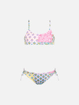 Bikini a bralette a fiori da bambina Jaiden