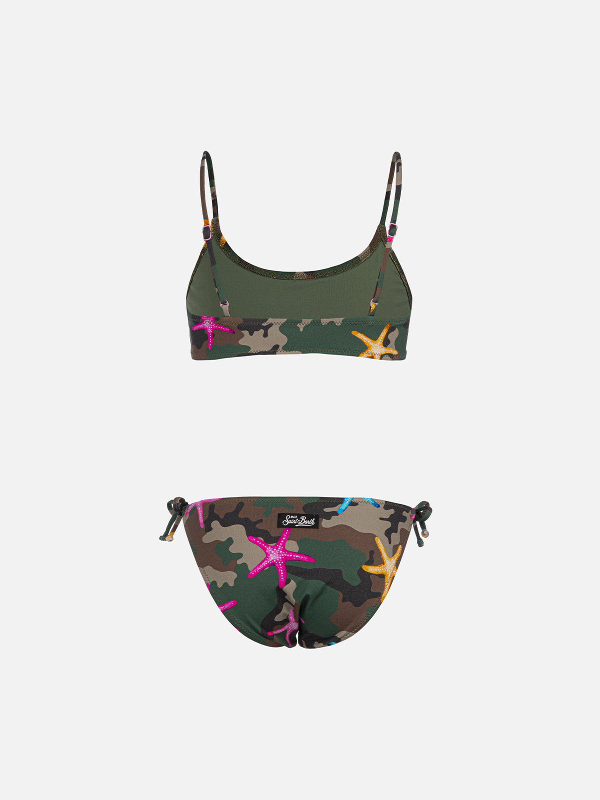 Girl bralette bikini Jaiden with seastar on camouflage print - MC2 Saint Barth