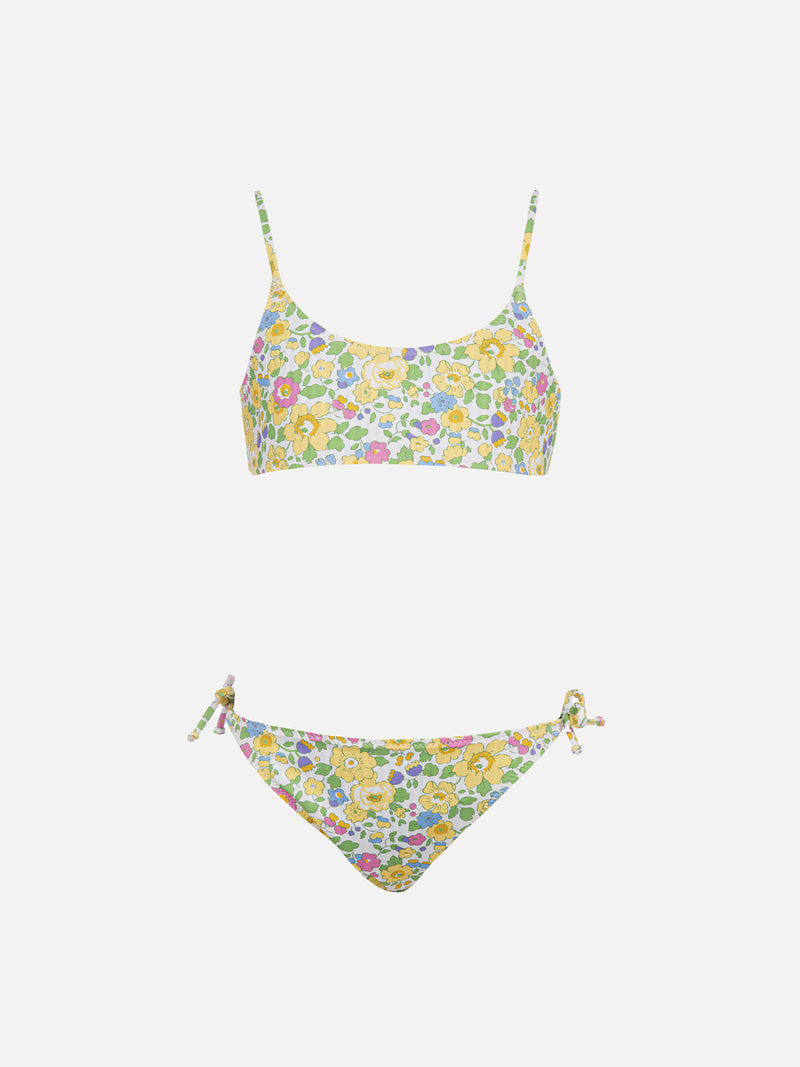 Doppelseitiger Bralette-Bikini für Mädchen Jaiden | AUS LIBERTY-STOFF HERGESTELLT